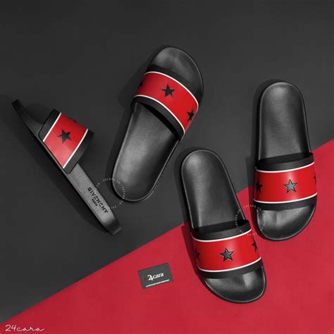 givenchy slides red star|givenchy slides women.